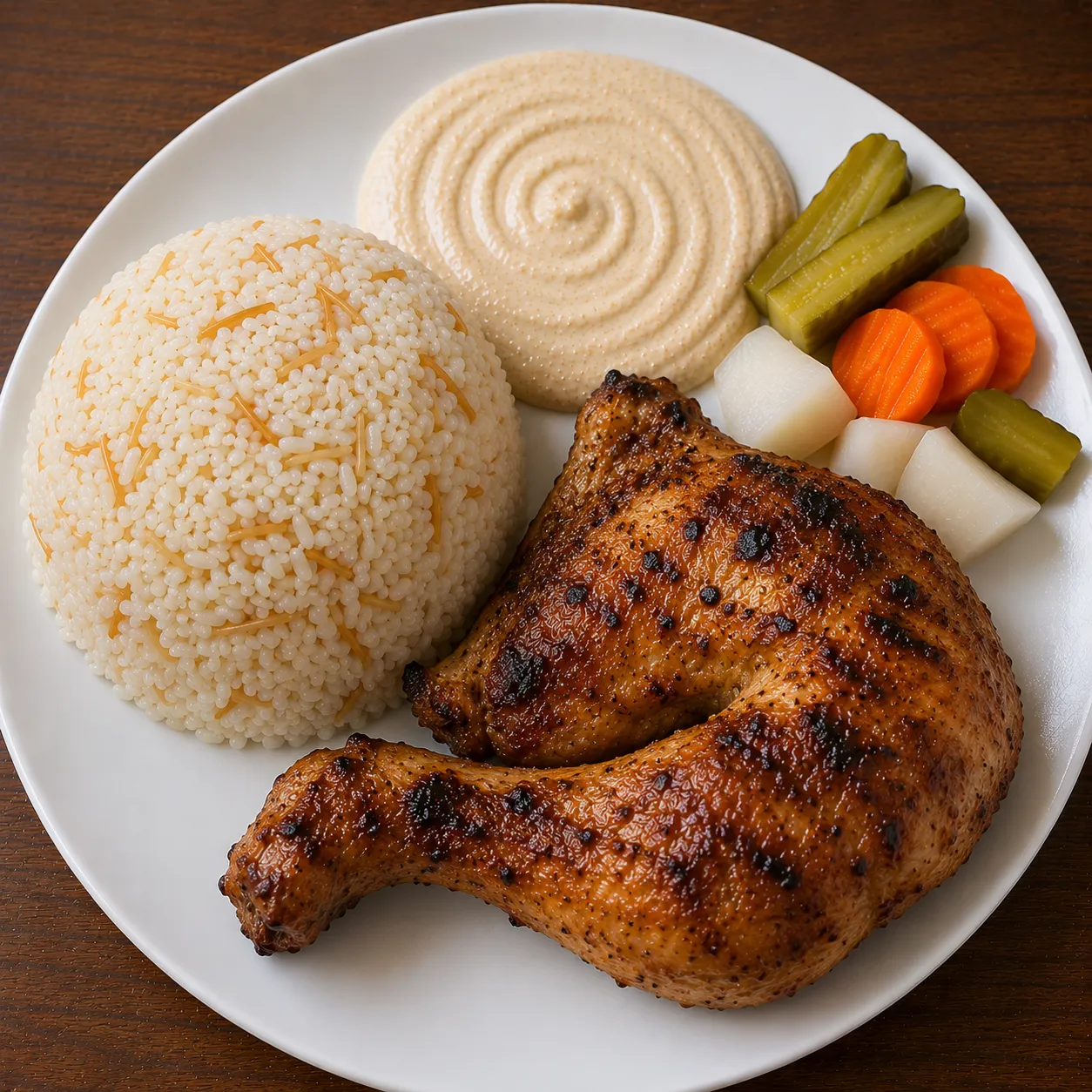 1/4 فراخ مشوية