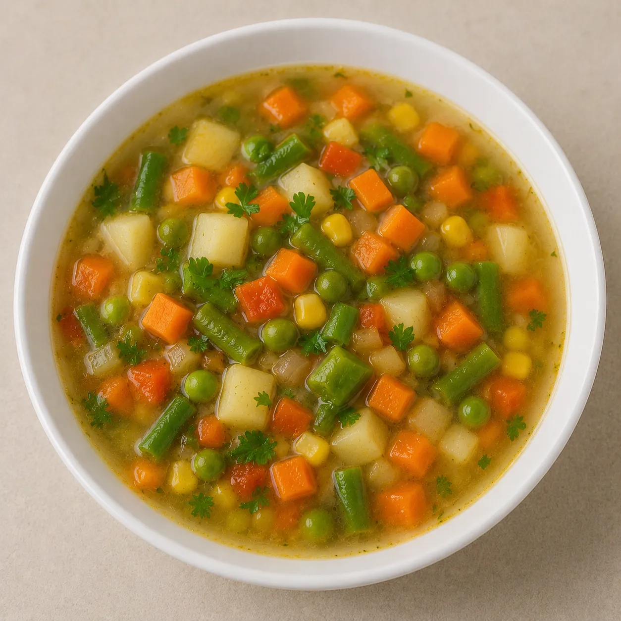 شوربة خضار مشكل