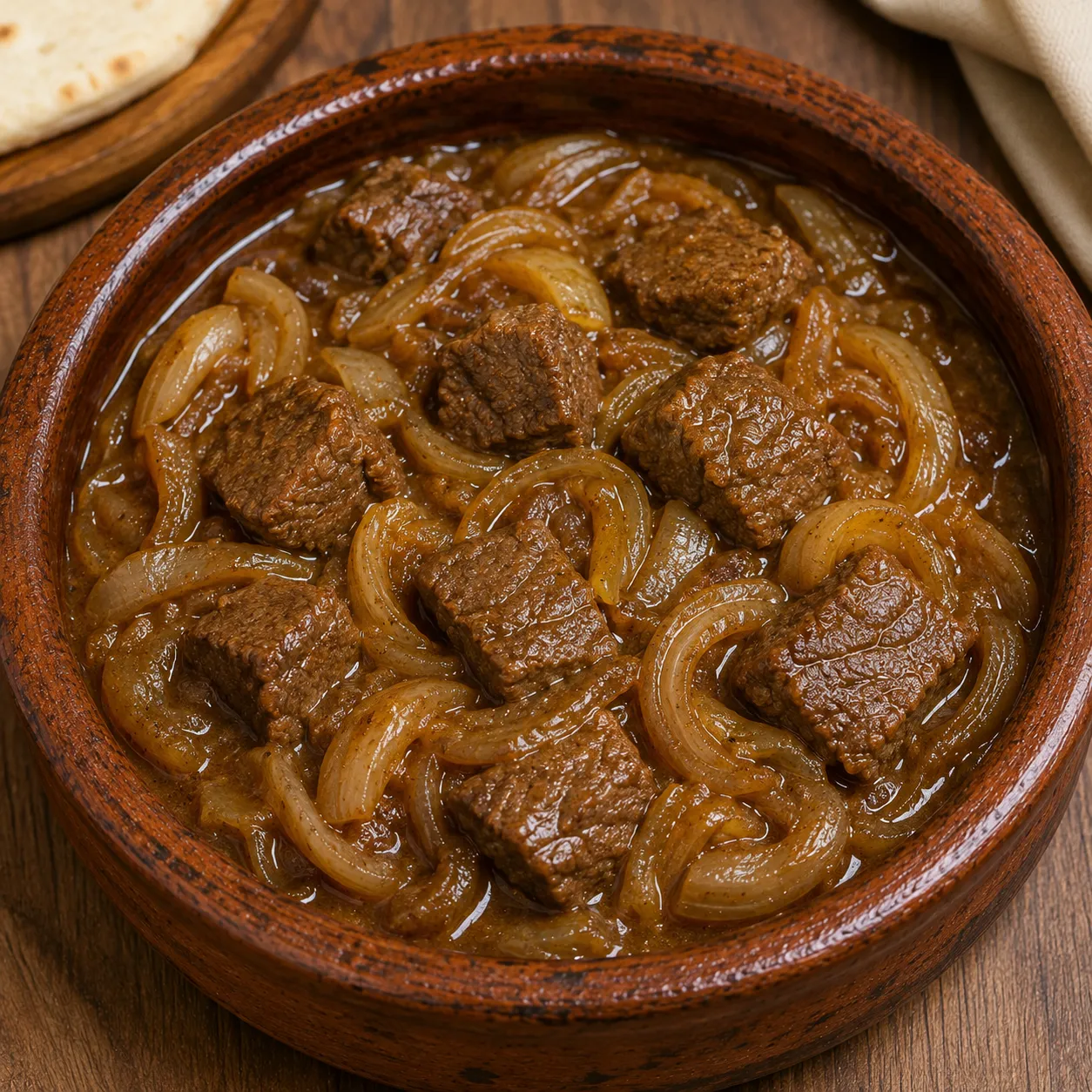 طاجن لحم بالبصل