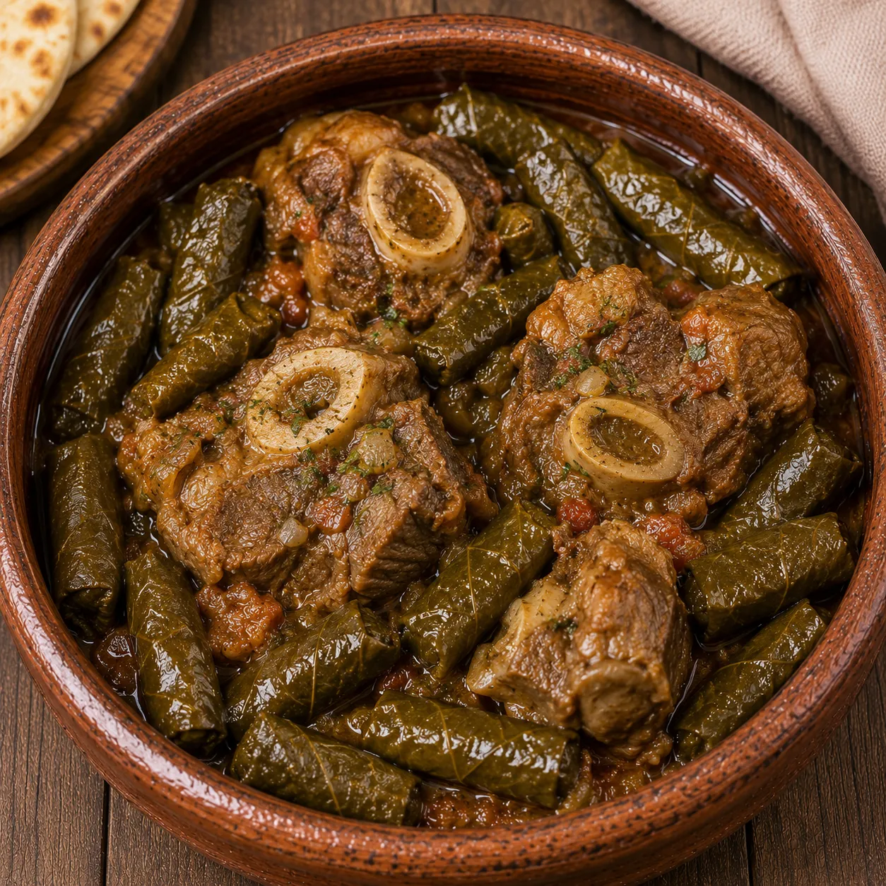 طاجن ورق عنب بالعكاوى