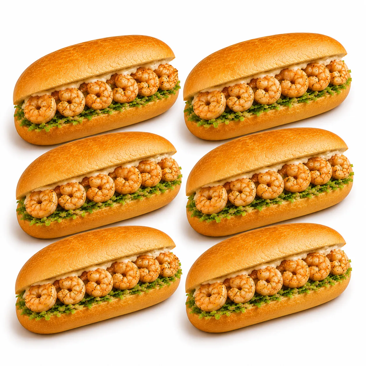 6 سندوتش جمبرى وسط