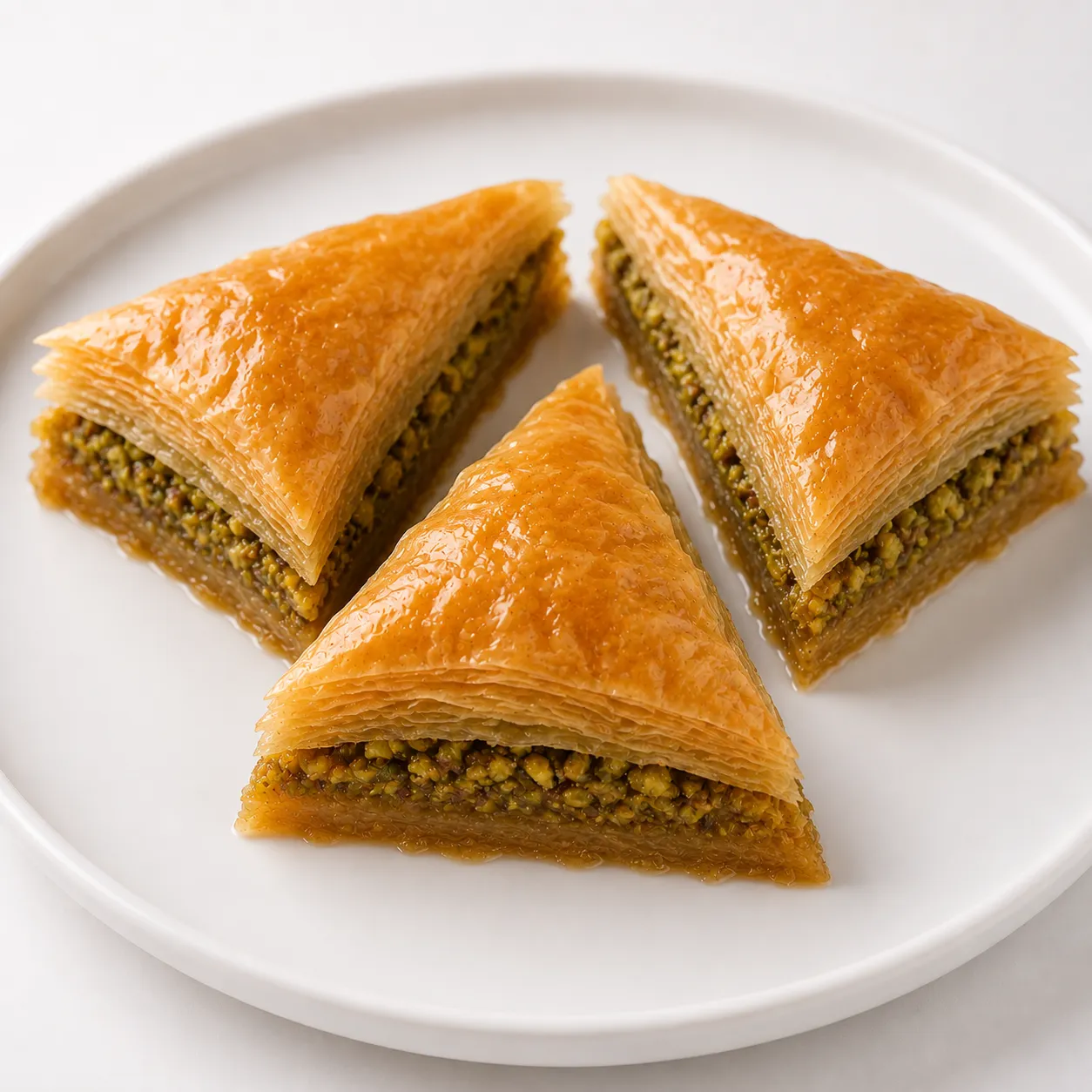 بقلاوة مثلثات سادة