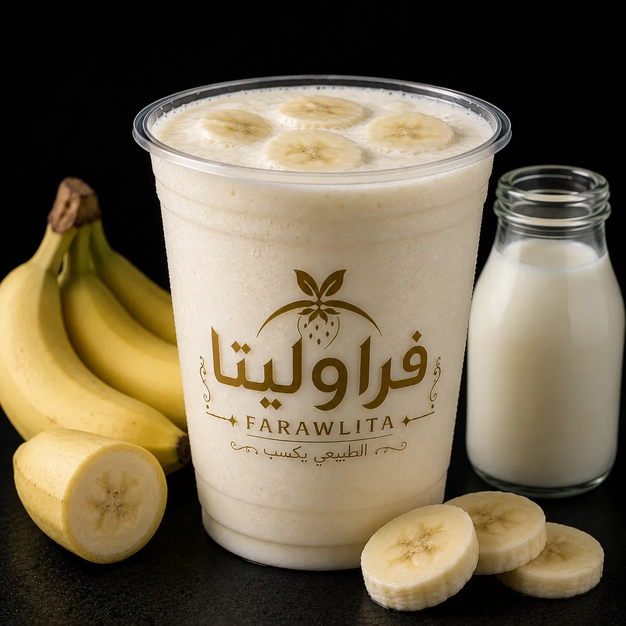 موز باللبن