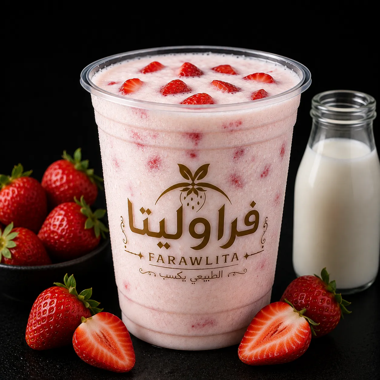 فراولة باللبن