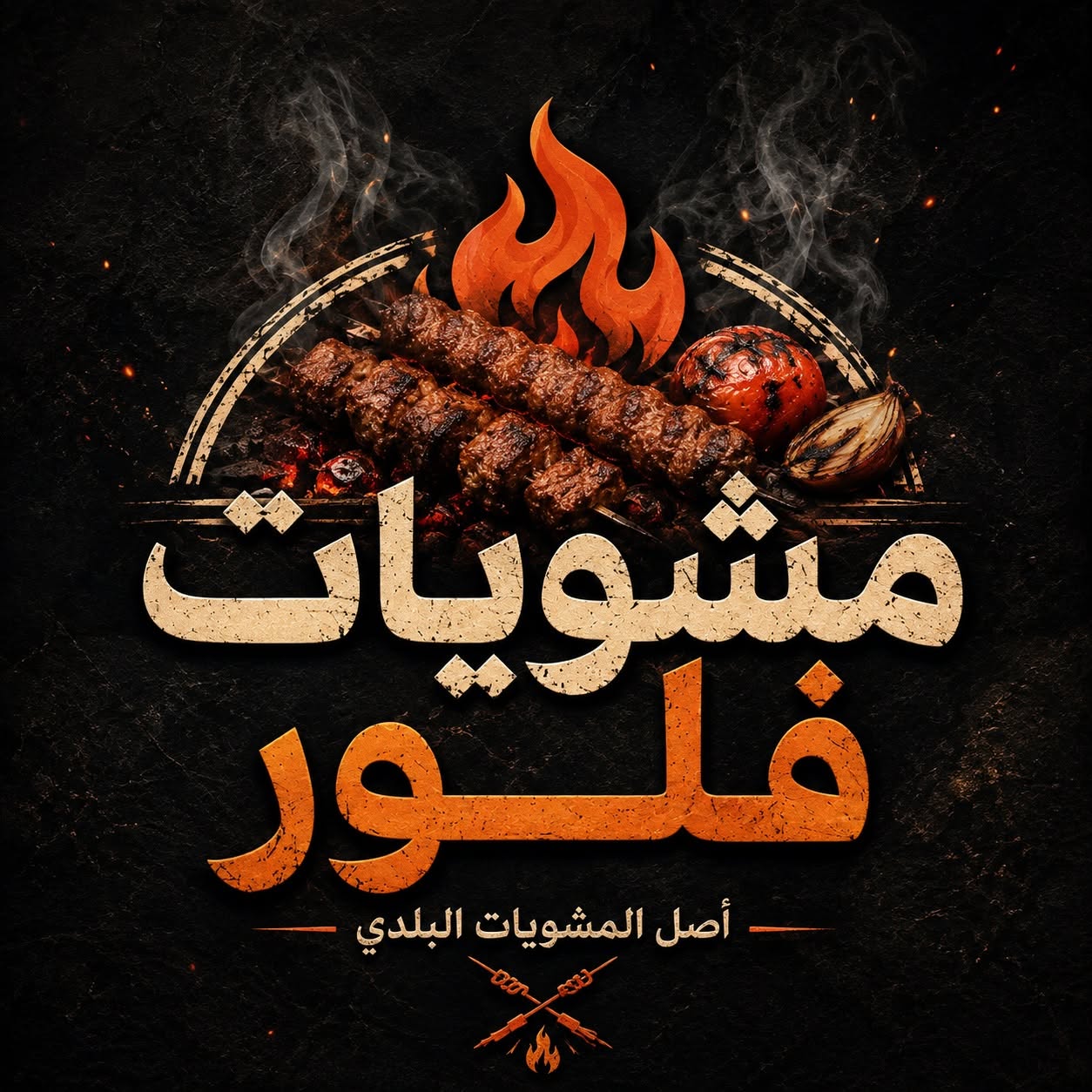 لوجو منيو مطعم مشويات فلور 